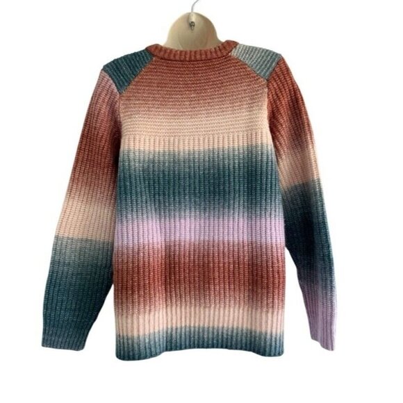 Madewell Women's Sz L Space Dyed Button Shoulder Wool & Alpaca Blend Sweater - Picture 4 of 8